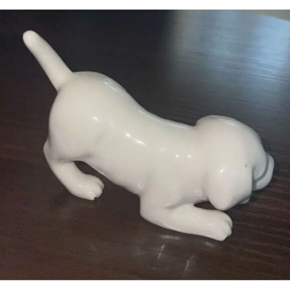 Lenox Labrador Retriever Golden Lab Puppy‎ Dog Gold Cream Figurine 3.5